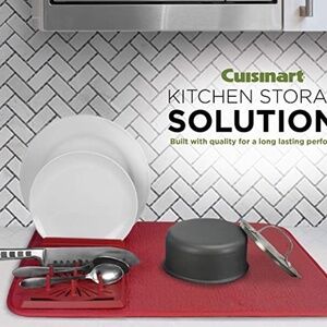 CUISINART Dish Drying Mat with 6 Slot Red